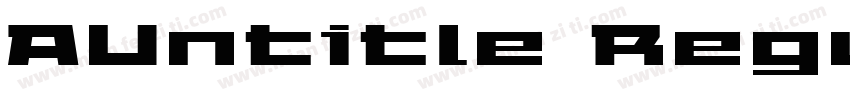AUntitle Regular字体转换